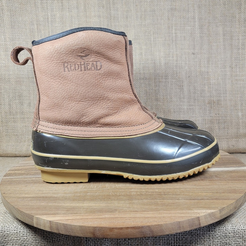 RedHead‎ Thinsulate Duck Boots Brown Leather Rubber Women's Size 9 Insulated
